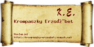 Krompaszky Erzsébet névjegykártya